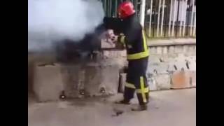 Fireman used coke to extinguish fire