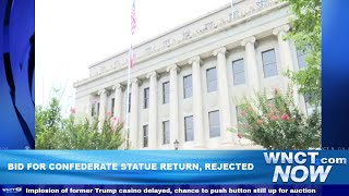 Appeals court rejects bid to return Confederate statue