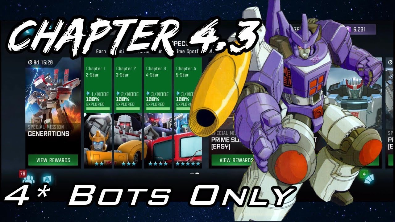Generations 4.3 - 4 Star Bots Only | ACT 4 IS COMING - Transformers: Forged to Fight