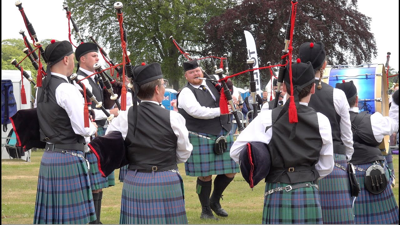 Fraserburgh RBL Pipe Band take 2nd in Grade 4B RSPBA Competition during 2023 Aberdeen Highland Games