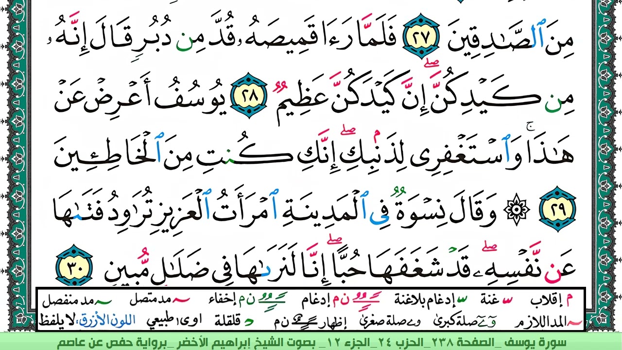 سورة يوسف الشيخ ابراهيم الاخضر