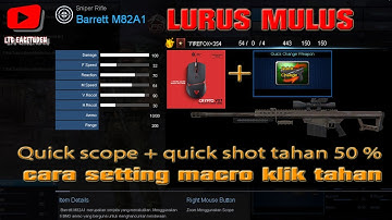 SETTING MACRO AWP BARRET M82A1 klik tahan  macro fantech crypto vx7 + quickchange 50% #tutorial #pb