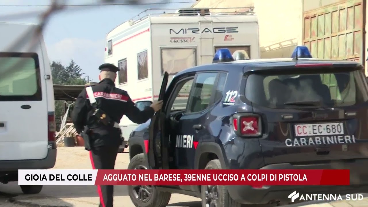 31 OTTOBRE 2024 - GIOIA DEL COLLE, AGGUATO NEL BARESE, 39ENNE UCCISO A COLPI DI PISTOLA