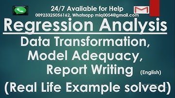 Regression Analysis with Data Transformation, Model Adequacy, Report Writing (Real Life Example)