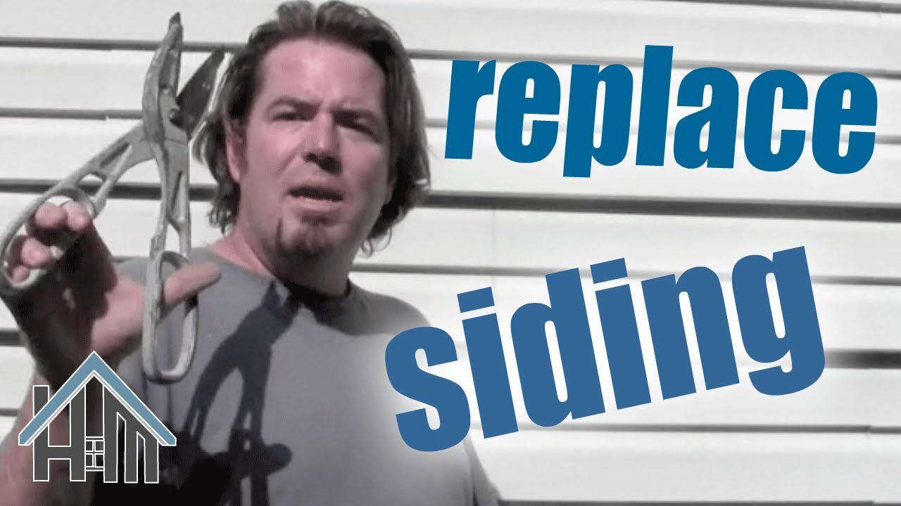 How to replace vinyl siding. broken siding. Like new! Home Mender - YouTube
