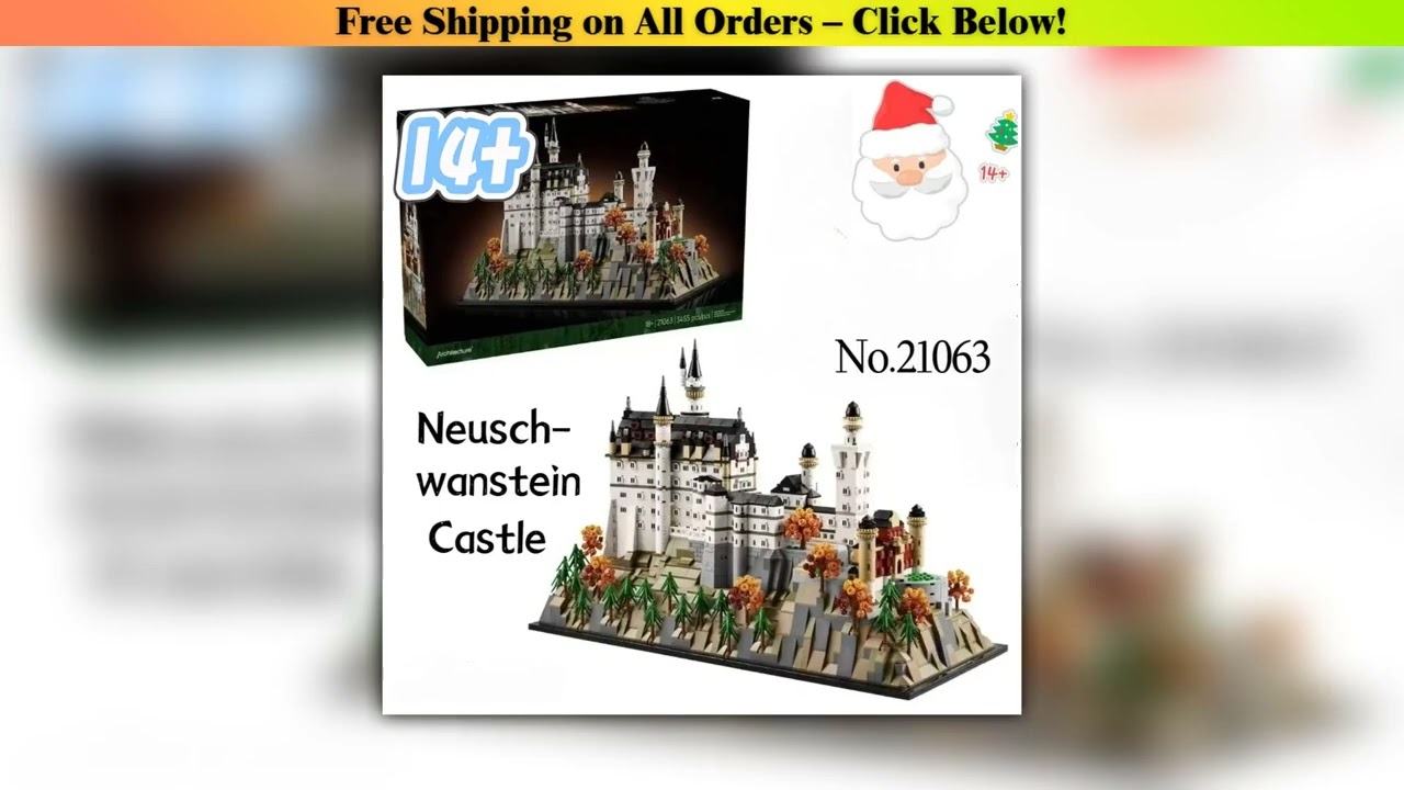 3455pcs New Arrival 21063 Neuschwanstein Castle Art and Crafts Architecture Street View Building