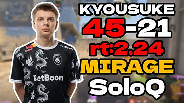 🔥kyousuke (45-21) rt:2.24 SoloQ l EU FACEIT RANKED (mirage) | #cs2 #pov