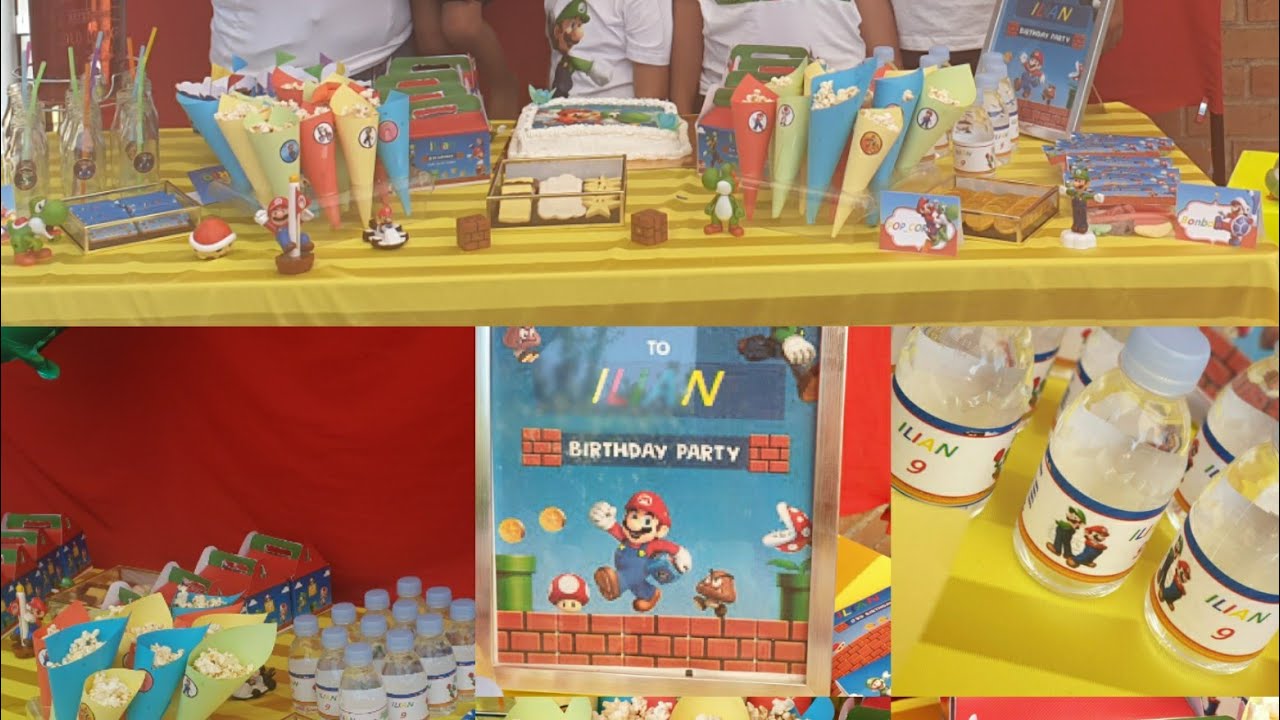 يوم عيد ميلاد ولدي بيفي تيم ماريو الجزء 2 Anniversaire De Mon Fils Buffet Theme Mario Partie 2 Youtube