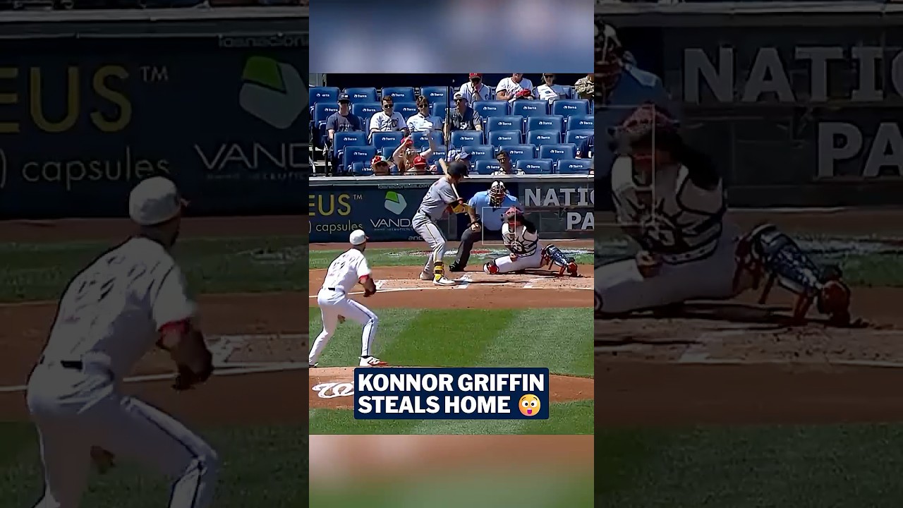 Konnor Griffin swiped 2 bags in the 1st inning and is 19-for-20 in his rookie season!