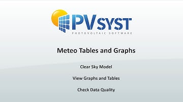 PVsyst 7 - Meteo 003 -  Tables and Graphs