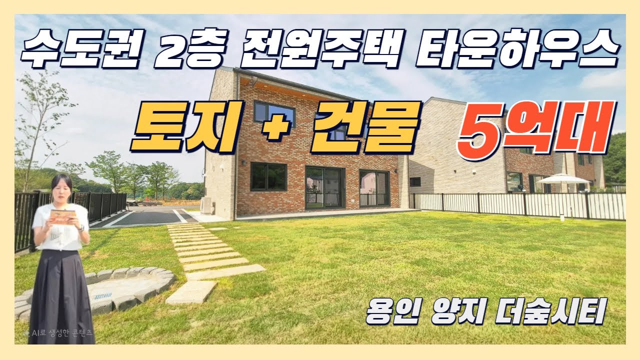 수도권 에서 5억대로에 만날수 있는 전원주택 타운하우스 용인 양지더숲시티 맞춤 설계도 가능합니다
