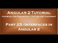 Interfaces in Angular 2