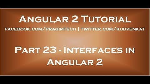 Interfaces in Angular 2