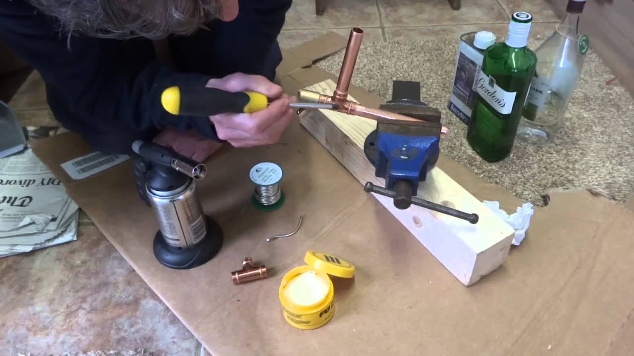 Soldering central heating radiator pipework YouTube