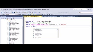 MSSQL -  Query to show when stored procedure was executed for the last time