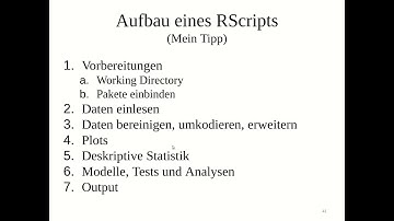DataScience: Wie sollte ein Script in RStudio aufgebaut sein?