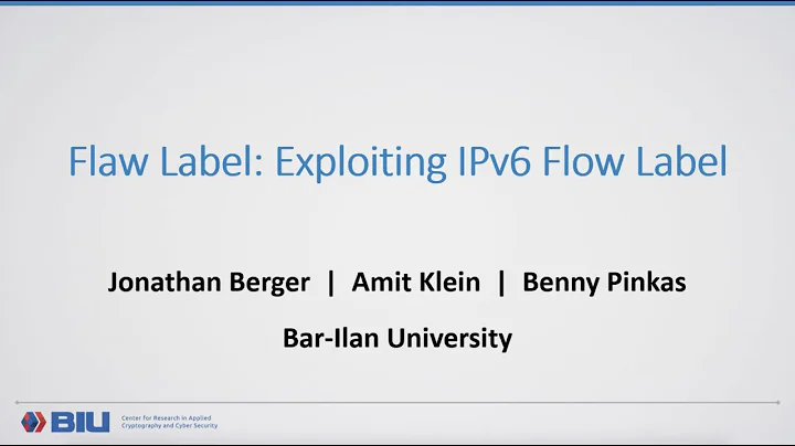 Flaw Label: Exploiting IPv6 Flow Label