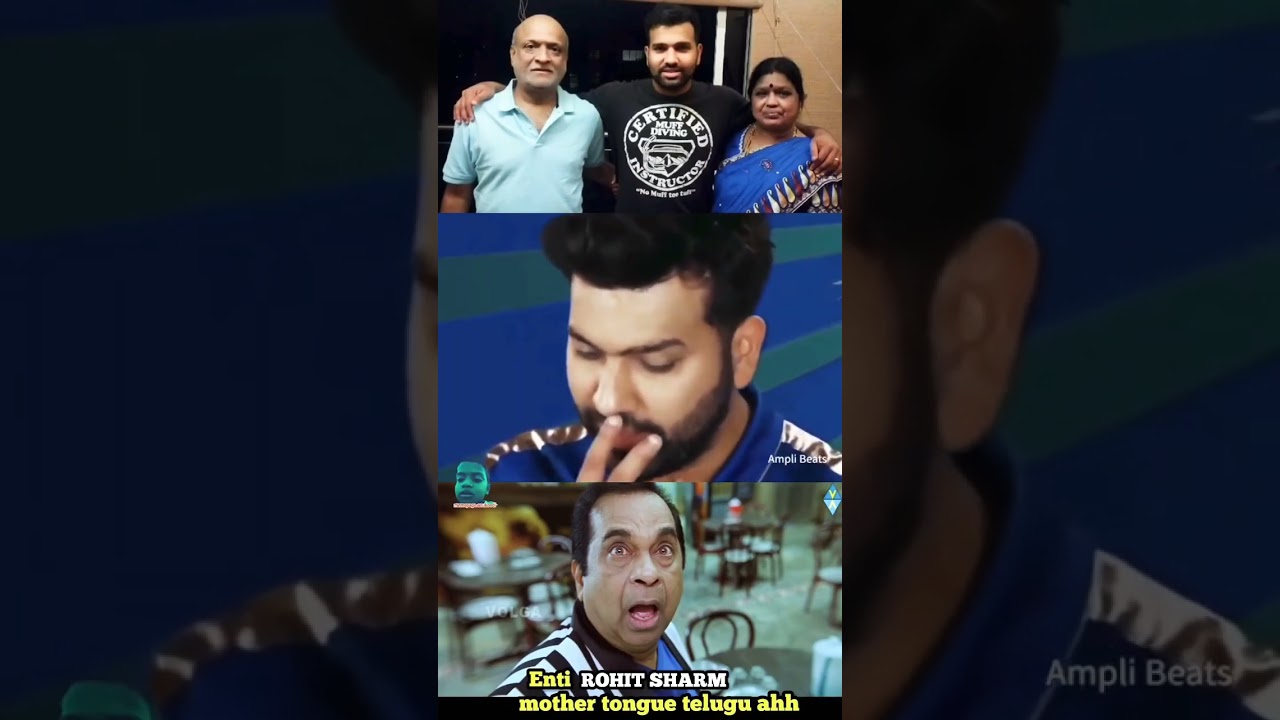 Rohit Sharma mothers language Telugu 😂