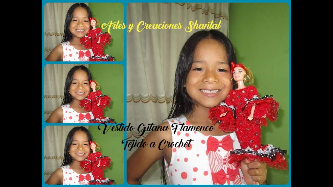 Vestido De Gitana Tejido a Crochet.