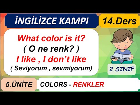 2.Sınıf İngilizce 14. Ders : What color is it? - I like, I don't like - (O ne renk? )