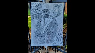 Pimp C Hand-Drawn Wall Art | Hip-Hop Poster & Home Decor