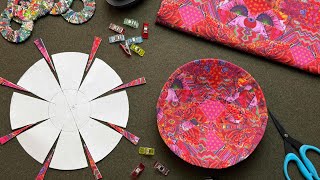 Creative Journal | Making Beautiful Fabric Bowl | Easy Sewing Machine Stitching Project | #flosstube