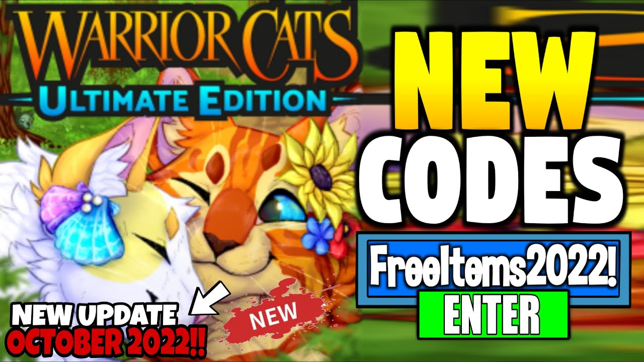 OCTOBER 2022 *CODES* NEW WORKING REDEEM CODES FOR ROBLOX WARRIORS CATS
