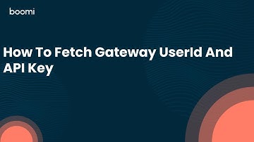 How To Fetch Gateway UserId And API Key
