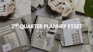2nd Quarter Planner Reset | Prepping for Q2 In My A5 Ring Planner | Plan With Me