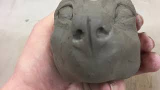 How to model a dogs head from clay