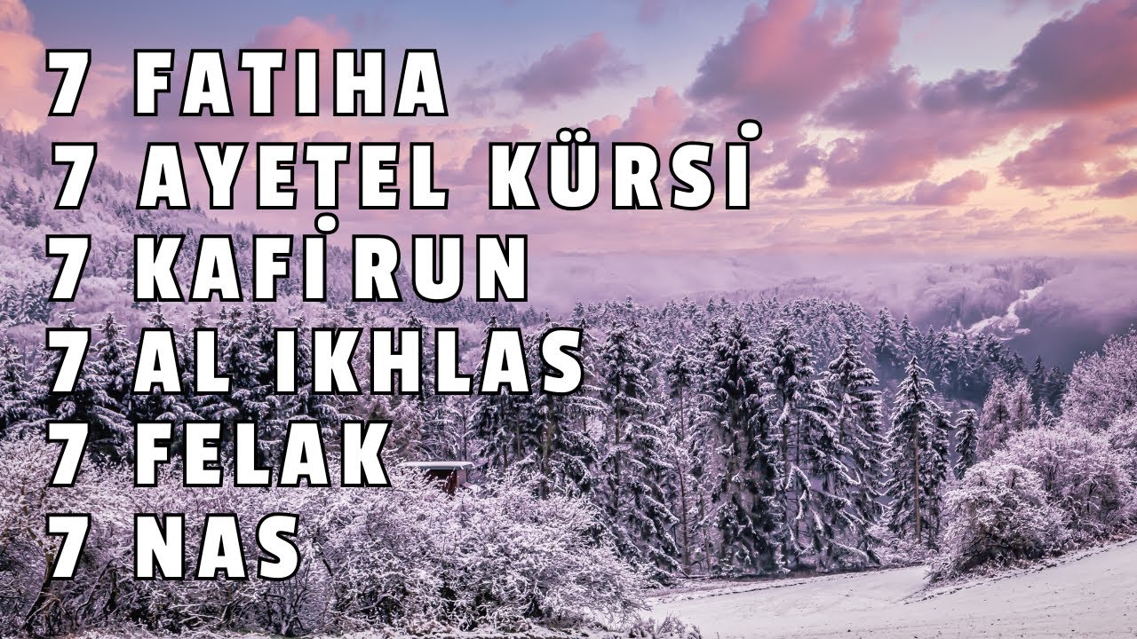 Koruyan Dualar: Ayetel Kürsi,Fatiha, Felak, Nas, Kafirun