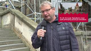 Uzávěra nástupu na most předpolím.