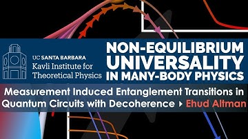 Measurement Induced Entanglement Transitions in Quantum Circuits with Decoherence ▸ Ehud Altman