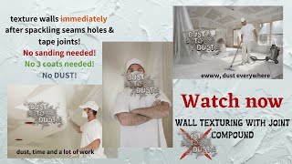 DIY home improvement wall texturing with joint compound