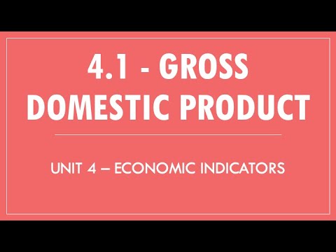 4.1 - Gross Domestic Product