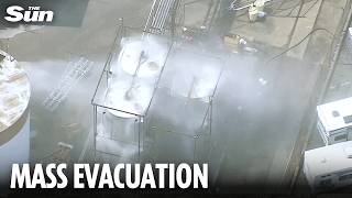 Chemical tank could ‘spill or explode’ at any second as 40,000 residents evacuated