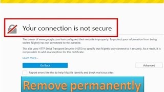 how to fix insecure connection on firefox 2018