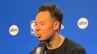 San Antonio Spurs Head Coach Mitch Johnson speaks at NBA Finals media availability