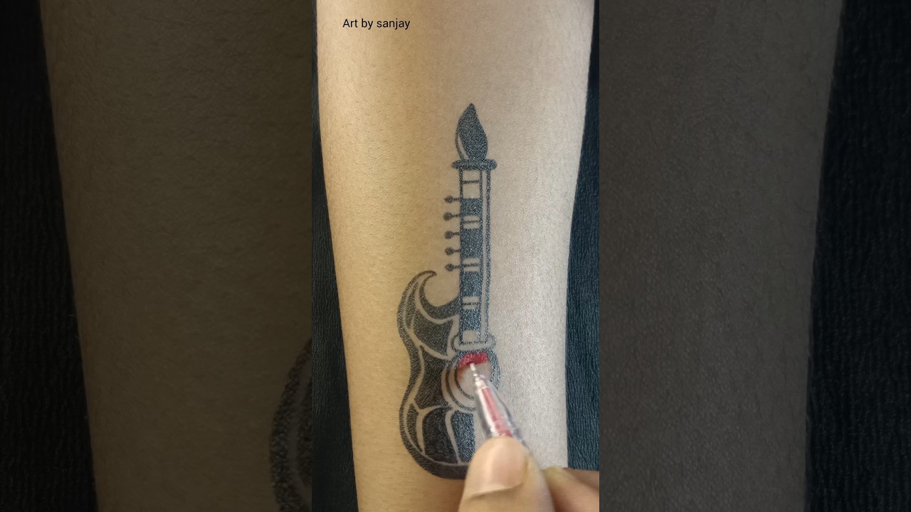 Guitar tattoo new style ❤️  