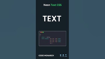 Master Neon Text CSS 🌟 Stunning Glowing Effects! #css #tipsandtricks #codemonarch