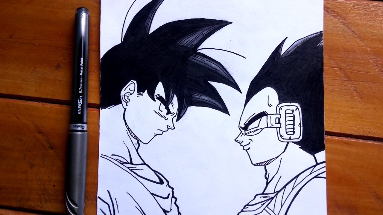 Como Desenhar o Vegeta SSJ Blue - Como desenhar anime - Bom Desenhista