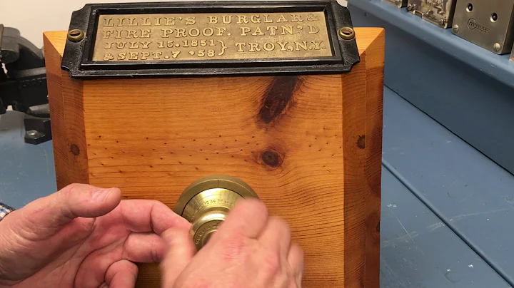 Antique Lewis Lillie Safe Lock with Push-Pull Dial...