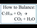Balancing Combustion Reactions