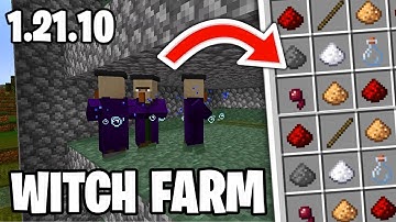 EASY WITCH FARM EVER! Minecraft JAVA 1.21.10