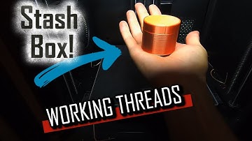 Tinkercad Tutorial, Threaded Stash Box! Working Threads!
