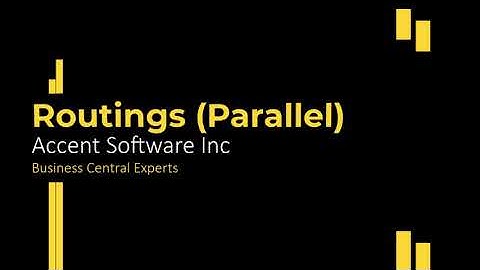 Parallel Routings within Manufacturing - Microsoft Dynamics 365 Business Central