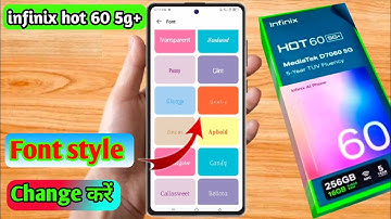 how to change font style in infinix hot 60 | infinix hot 60 font style change