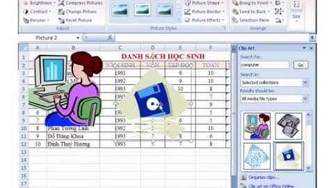 Học Excel cơ bản | Bài 13: Chèn Đối Tượng Clip Art Trong Excel
