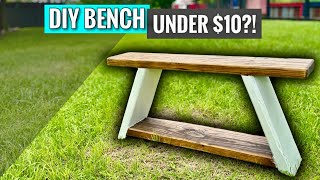 DIY Bench Under $10! | Turn One Board Into $50 Profit! | FREE Plans!