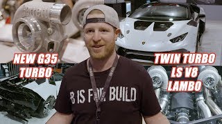 New G35 turbo and "B is for Build" twin-turbo LS Lambo - Garrett at SEMA 2019